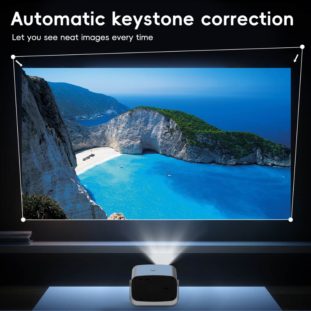 Máy chiếu mini P19/A10 Android 13 Full HD Điều chỉnh 360° độ sáng cao, kết nối wifi, bluetooth, điện thoại Laptop | BigBuy360 - bigbuy360.vn