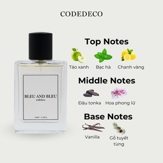 Tinh Dầu Nước Hoa Nam CODEDECO Bleu And Bleu 50ml