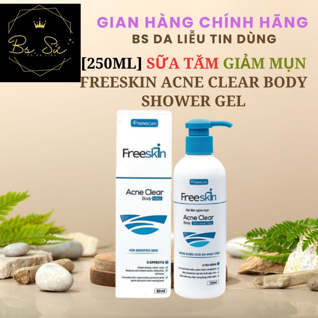 [250mL] Sữa tắm giảm mụn FREESKIN ACNE CLEAR BODY SHOWER GEL