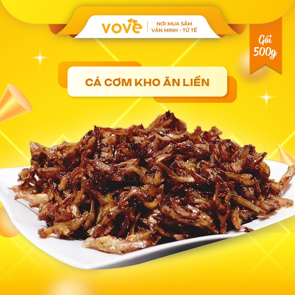 Cá Cơm kho ăn liền túi 500gr