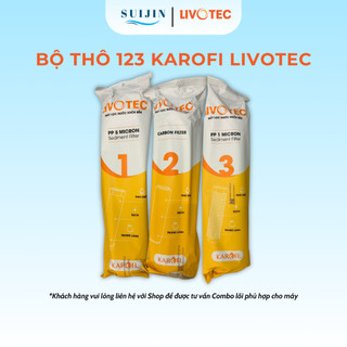 Combo 3 Lõi Lọc Thô 123 Karofi Livotec Mẫu Mới Thay Thế Được Cho Các Máy Lọc RO Sử Dụng Cốc Lọc 10Inch
