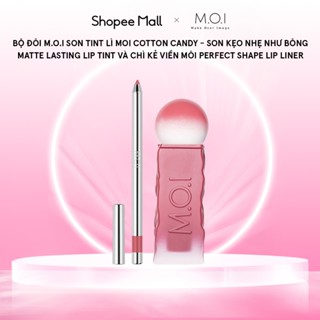 Bộ đôi M.O.I Son tint MOI Cotton Candy - Son Kẹo Nhẹ Như Bông và Chì kẻ viền môi màu #1