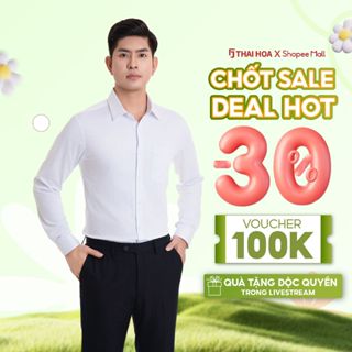 Áo sơ mi nam 23ASM-995 dài tay sợi cotton trơn công sở form đẹp Thái Hoà