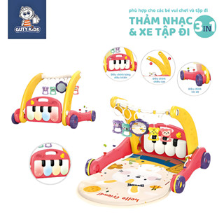 Thảm Nhạc Cho Bé guty kids Kiêm Xe Tập Đi 3 Trong 1 Đồ Chơi Phát Nhạc, Đàn Piano, Treo Xúc Xắc