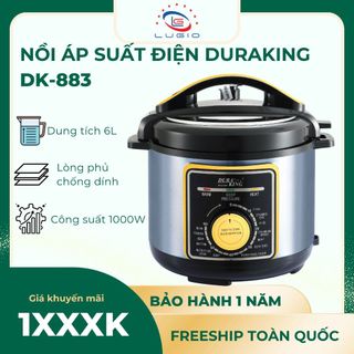 Nồi áp suất điện thương hiệu DURAKING (6L)- vung liền, model DK-883 (2024)