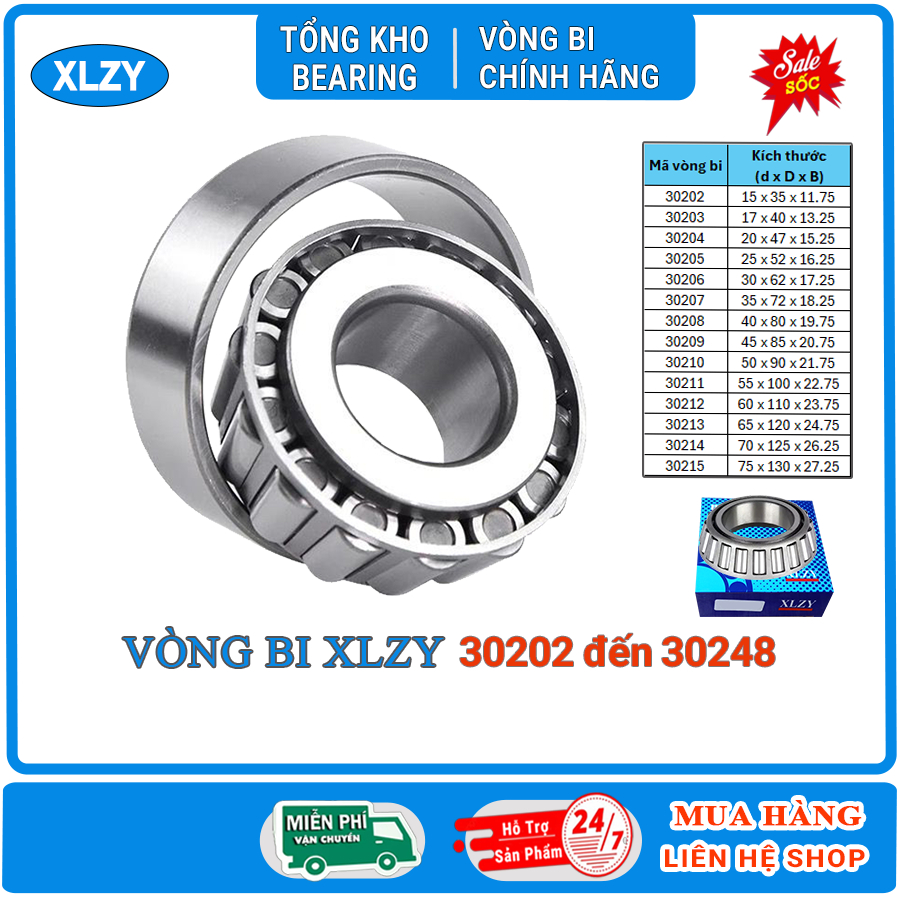 Vòng bi bạc đạn đũa côn XLZY 30210  30211  30212  30213 - vongbibacdanhanoi