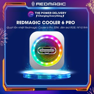 Quạt tản nhiệt Redmagic Cooler 6 Pro, đèn led RGB, hít từ tính, công suất 30W, bảo hành 12 tháng