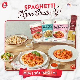 [Tặng mỳ ý 250g] Combo 3 sốt spaghetti mix 3 vị mới