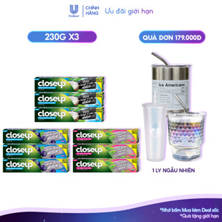 Combo 3 Kem Đánh Răng Closeup Giúp Làm Trắng Răng Tự Nhiên Sau 2 Tuần 230g