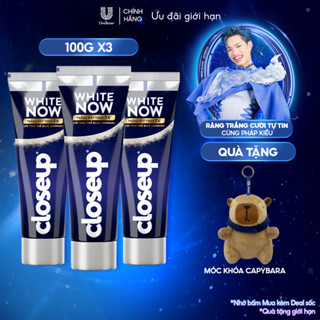 Combo 3 Kem đánh răng Closeup White Now - Trắng Bật Tông 3X TỨC THÌ với Công nghệ Ánh Sáng Xanh 100g