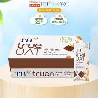 [LIVESTREAM] Thùng 48 hộp Sữa Yến Mạch Sô Cô La TH true OAT 180ml (180 ml x 48)