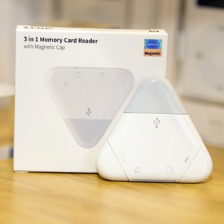  Đầu đọc thẻ nhớ tam giác 3 in 1 SD TF  Lightning Type C USB 3.0  - Mới 