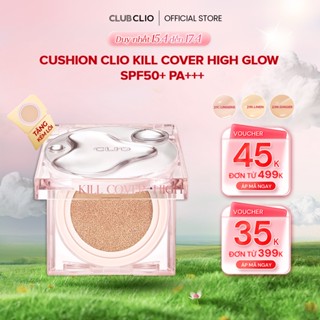 Phấn Nước Cushion CLIO Kill Cover High Glow 14g Che Phủ Tự Nhiên Căng Bóng Chính Hãng (Tặng kèm lõi refill) CLCSHIGH