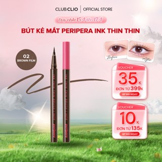 Bút Dạ Kẻ Mắt Peripera Ink Thin Thin Brush Liner 0.5g Màu Sắc Nét Vẽ Sắc Nét, Mềm Mượt Hàng Chính Hãng PEBUTKEMAT
