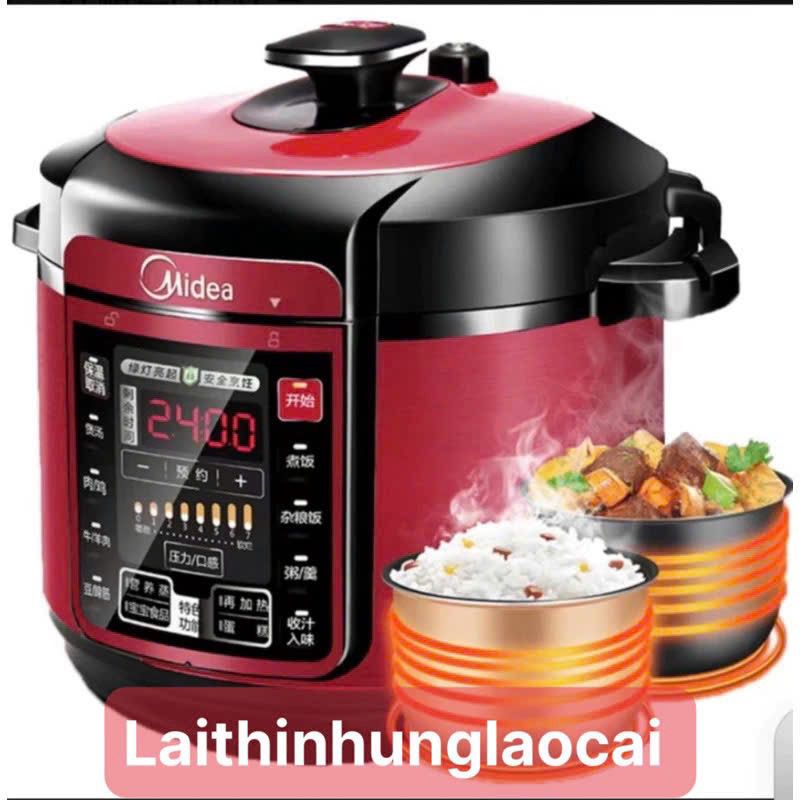 Nồi áp suất MIDEA đa chức năng- 5lít chuẩn hãng nội địa 2 lõi