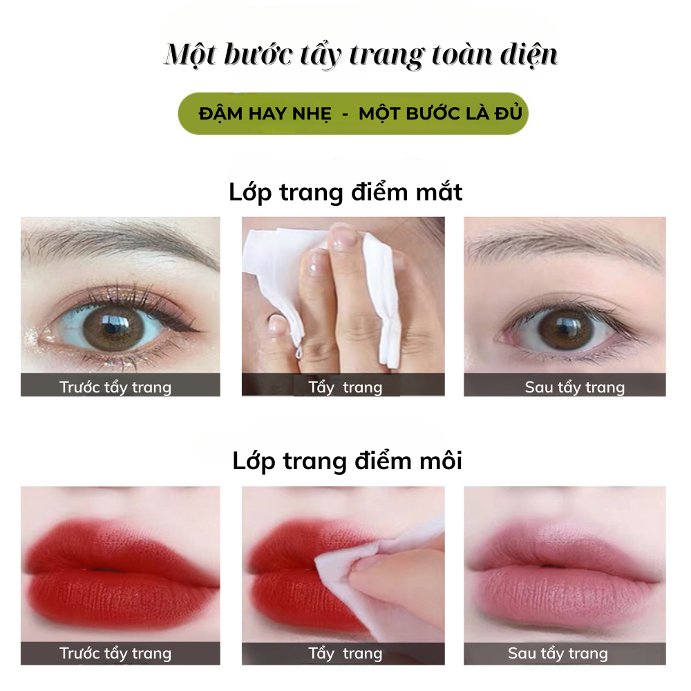 Ảnh 5 của Khăn Tẩy Trang BEABIAI Làm Sạch Sâu Dịu Nhẹ, Dưỡng Ẩm Da, Tiện Lợi Làm Sạch