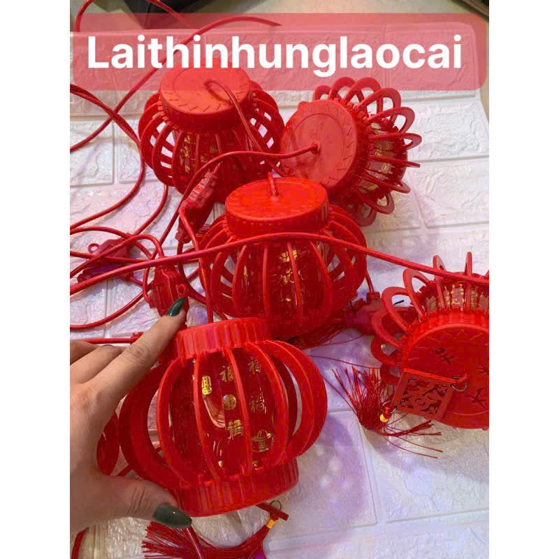 Đèn led trang trí hình đèn lồng đỏ vạn sự như ý cao cấp