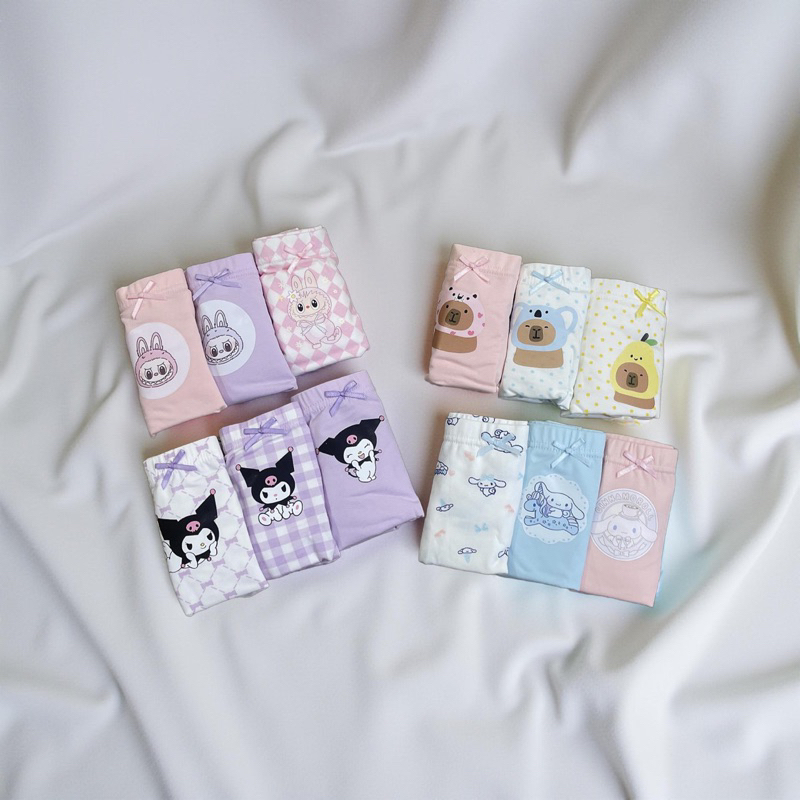 Set 3 quần chip đùi Teengo 100% cotton thoáng khí