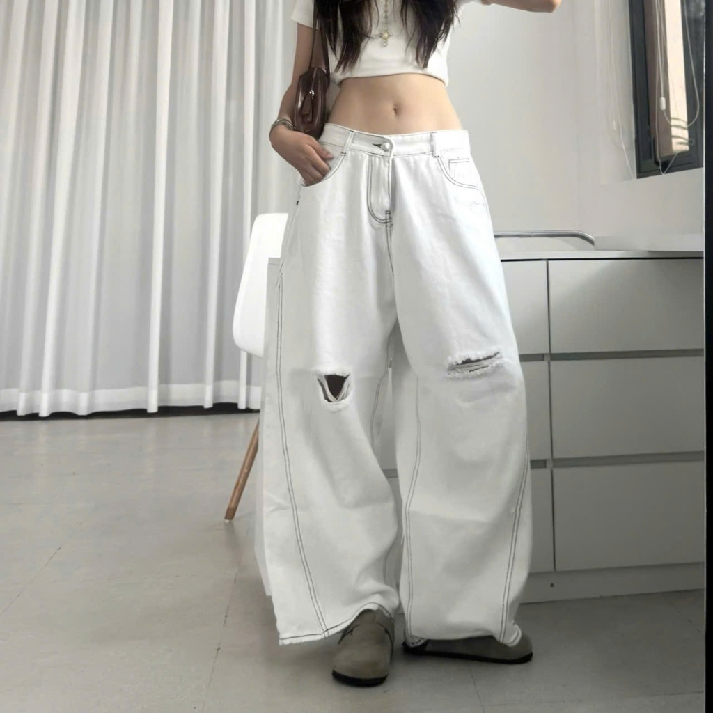 Quần Jeans Dài Ống Rộng Thụng Wash Form Unisex Tôn Dáng Nam Nữ Nhiều Màu_SSSTore.Aesthetic | BigBuy360 - bigbuy360.vn