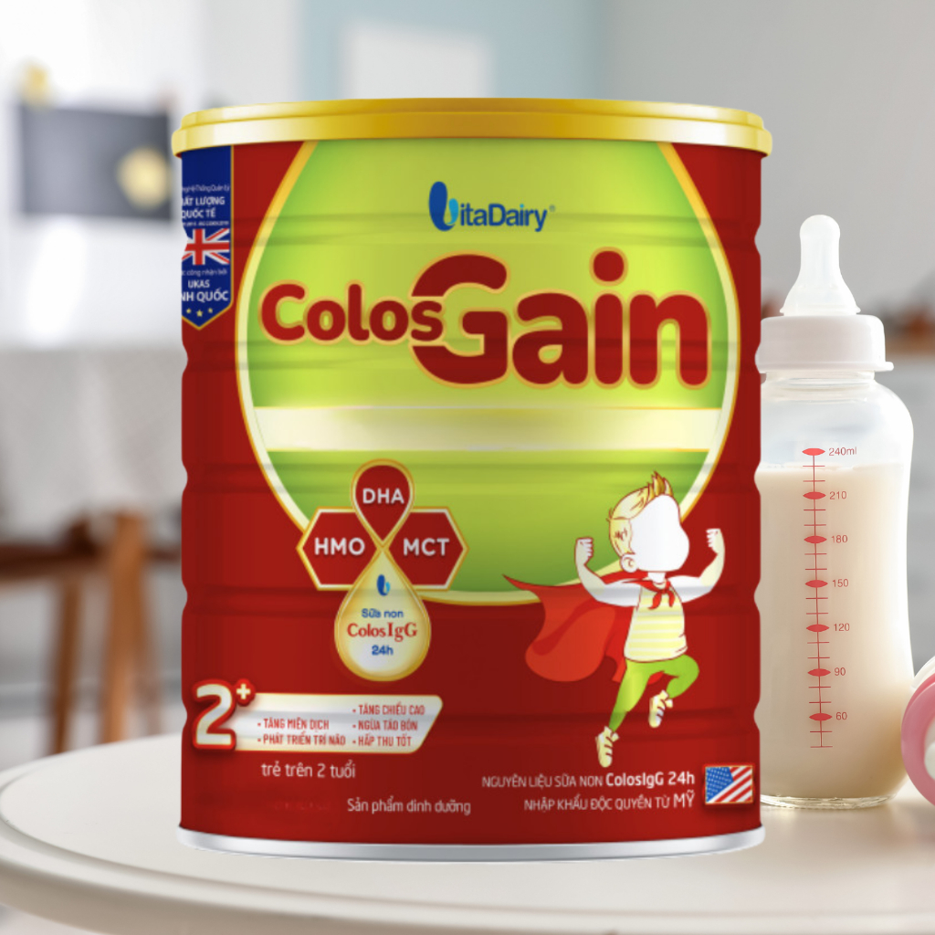 [Vitadairy] Sữa bột Colos Gain lon 800g - cho bé Tăng Cân Nhanh - Miễn Dịch Khoẻ