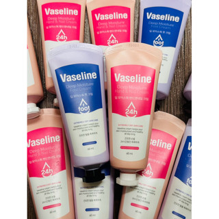   Mẫu mới  Kem Dưỡng Da Tay - Móng & Da Chân Vaseline Deep Moisture Hand & Nail   Foot Cream Hàn Quốc 60ml 