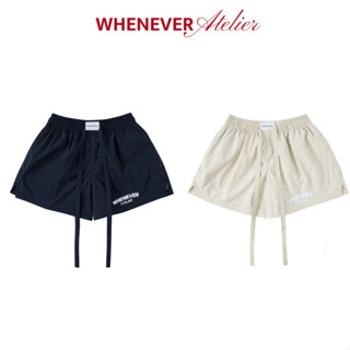 Quần đùi short WHENEVER” WRINKLED NYLON SS25 SHORTS vải dù 2 lớp cao cấp, hàng chuẩn nét nhất, hình thêu không bong tróc