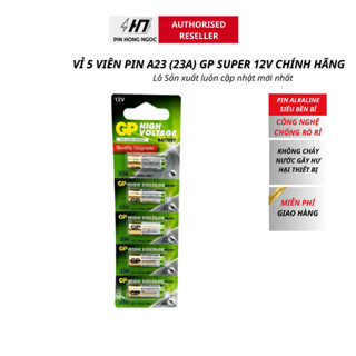 Vỉ 5 Viên Pin A23 , A27 Camelion / GP 12V Thay Khiển Remote Cửa Cuốn , Pin Chuông Cửa