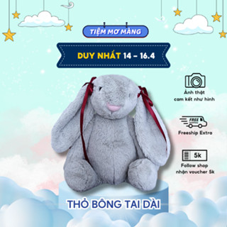 Thỏ bông Jellycat tai dài Tiệm Mơ Màng, thú nhồi bông thỏ chất liệu mềm mịn cao cấp cho bé