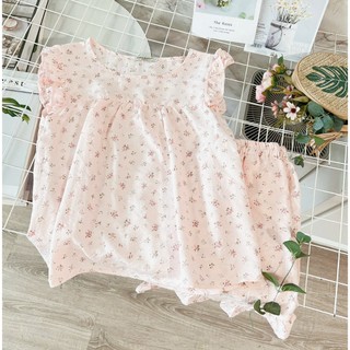 Bộ pijama nữ cánh tiên cổ tròn mặc nhà nhiều màu chất Cotton, Xô Lụa, Đũi, Tole, Lanh