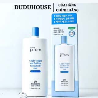 Sữa Chống Nắng Prem Make P:rem UV Defense Me. Blue Ray Sun Fluid SPF 50+ PA++++ 150ml