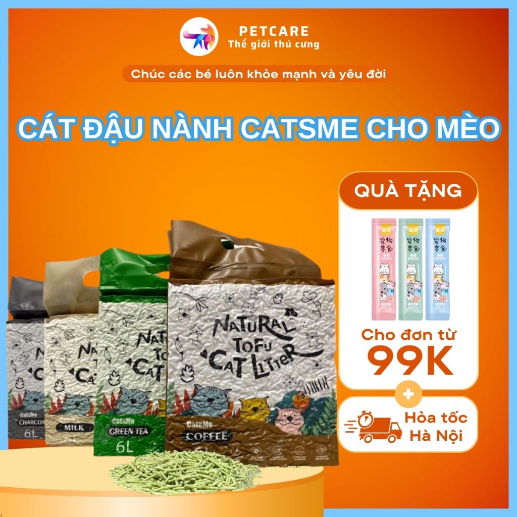 Cát đậu nành Catsme Cát vệ sinh cho mèo 6L PetCare