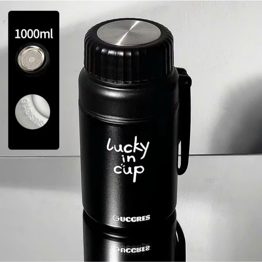 Bình giữ nhiệt 1000ml bằng thép không gỉ inox 316 kèm lưới lọc kiểu cách đơn giản đáng yêu chất liệu cao cấp giữ nhiệt | BigBuy360 - bigbuy360.vn