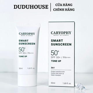  Kem Chống Nắng Caryophy Smart Sunscreen Tone Up Nâng Tông Trắng Hồng Dịu Nhẹ Làn Da 50ml Duduhouse 