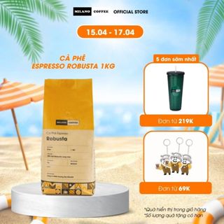 Cà phê NGUYÊN CHẤT 100% RANG MỘC MILANO COFFEE LOẠI ESPRESSO ROBUSTA 1 KG