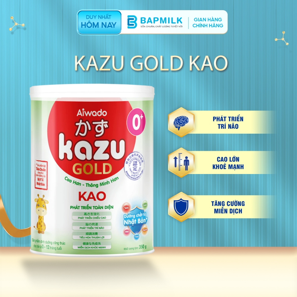 Sữa Kazu Kao gold  810g - Tăng cân, tăng chiều cao, phát triển trí não cho bé [Date mới 2027]