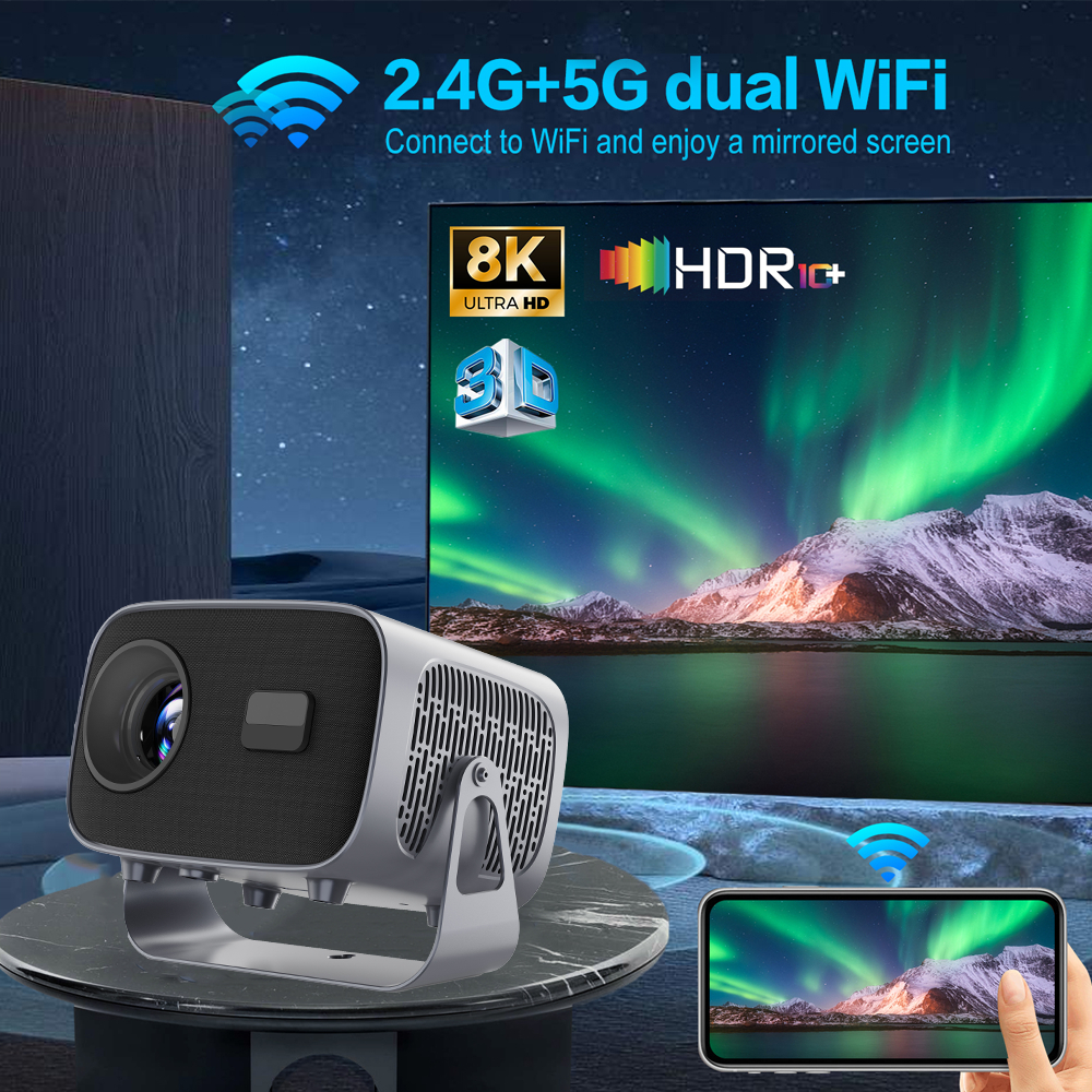 Máy chiếu mini 4K-A10 Chính hãng VIỆT NAM - BẢO HÀNH 5 NĂM bảo hành toàn quốc chiếu mini Hy320 mini