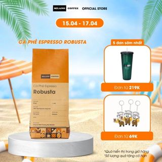 Cà phê hạt 100% ROBUSTA rang mộc nguyên chất MILANO COFFEE 250gr