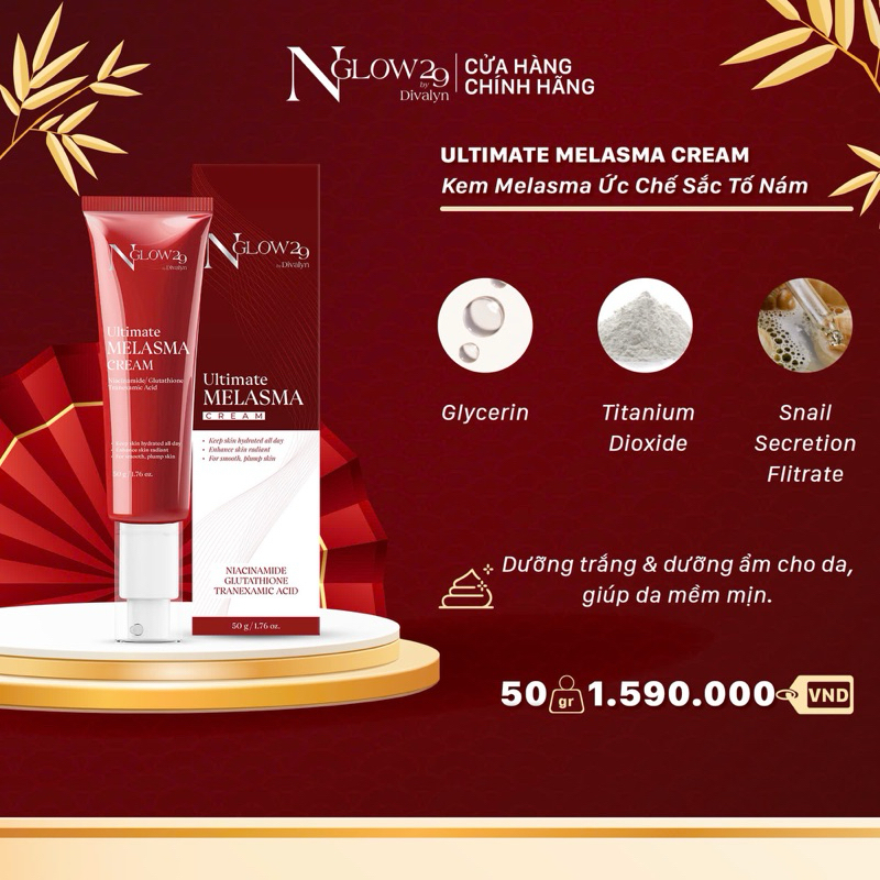 KEM ỨC CHẾ SẮC TỐ LÀM MỜ NÁM) MELASMA CREAM Nglow29 By Divalyn
