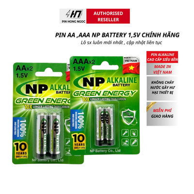Vỉ 2 Viên Pin AA , AAA NP Battery super alkaline 1,5V - Hàng chính hãng
