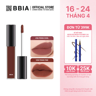 [Màu 34-39] Son tint lì Bbia Last Velvet Lip Tint Version 8 (5g)