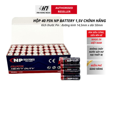 Hộp 40 Viên Pin AA / AAA NP R6 ( EG ) và NP R03 ( EG ) 1,5V Không chảy nước , siêu bền bỉ