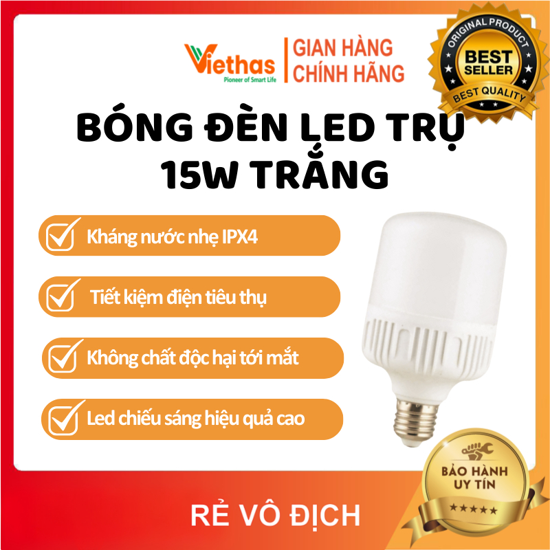 Bóng Đèn Led Trụ 15W Trắng
