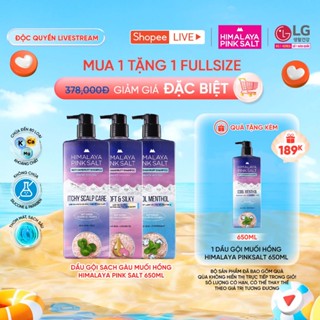 [Himalaya Pinksalt Official] [ĐỘC QUYỀN LIVE] Dầu gội sạch gàu Himalaya Pink Salt 650ml