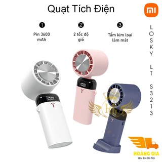  Quạt Tích Điện Mini Cầm Tay Xiaomi Youpin Losky LT-S3213 Pin 3600mah - Quạt Tích Điện Pin Trâu Công Nghệ Làm Mát Độc Đáo 