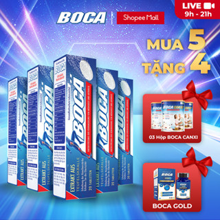 Combo 5 hộp viên sủi BOCA giảm đau xương khớp, kích thích sản sinh Glucosamin 20 viên, tặng 3 hộp BOCACANXI, 1 BOCA GOLD