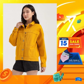 Áo Khoác Khaki Nữ Couple TX Form Rộng Túi Đắp WOF 2030