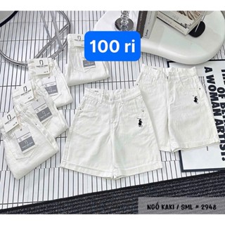 Quần Ngố nữ - Quần jean nữ thêu hình ngựa lưng cao kiểu dáng Hàn Quốc.