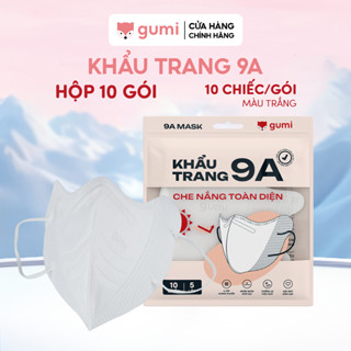 Hộp 100 chiếc Khẩu Trang Gumi 9A chống nắng 5 lớp che toàn mặt ngăn ngừa khói bụi chống tia UV