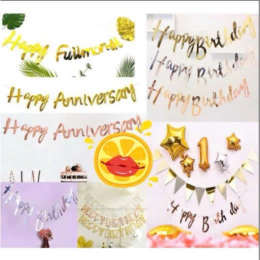 DÂY CHỮ HAPPY BIRTHDAY,HAPPY ANNIVERSARY,HAPPY FULL MONTH,I LOVE YOU,HAPPY WEDDING TRANG TRÍ TIỆC