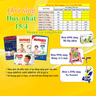 (Hàng chính hãng Công ty - Mẫu mới 2024) Tã Bỉm Huggies Nature Made /Skin perfect /TRÀM TRÀ cao cấp quần/dán NB60/S82